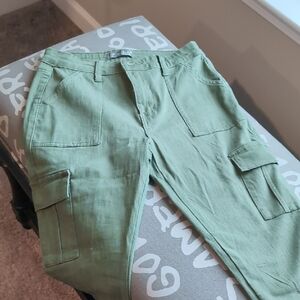 Women's Casual Green Cargo Pants